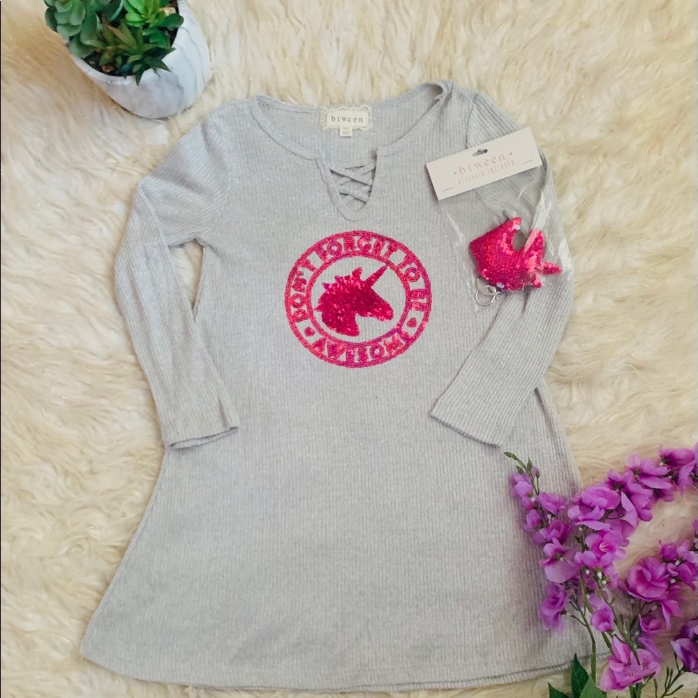 🦄 NWT Adorable Girls Long Sleeve Dress! Size 6!
